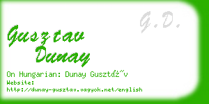 gusztav dunay business card